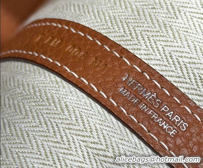 Buy Fashionable Hermes Garden Party Bag 30cm in Grained Leather 31001 Golden Brown 2026 (Half Handmade)