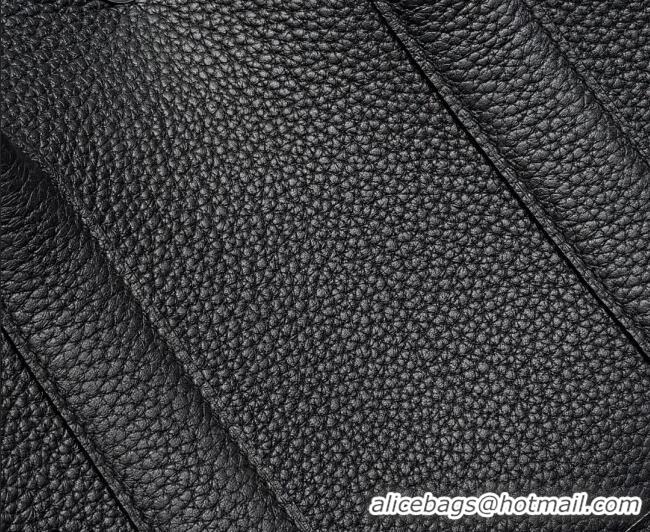 Top Quality Hermes Garden Party Bag 30cm in Grained Leather 31001 Black/Silver 2026 (Half Handmade)