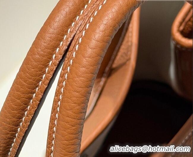 Super Quality Hermes Garden Party Bag 36cm in Grained Leather 31002 Golden Brown 2026 (Half Handmade)