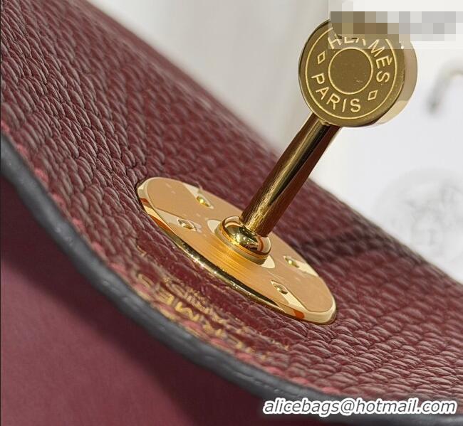 Trendy Design Hermes Lindy Bag 26cm in Clemence Leather 31012 Saddle Red 2026 (Half Handmade)