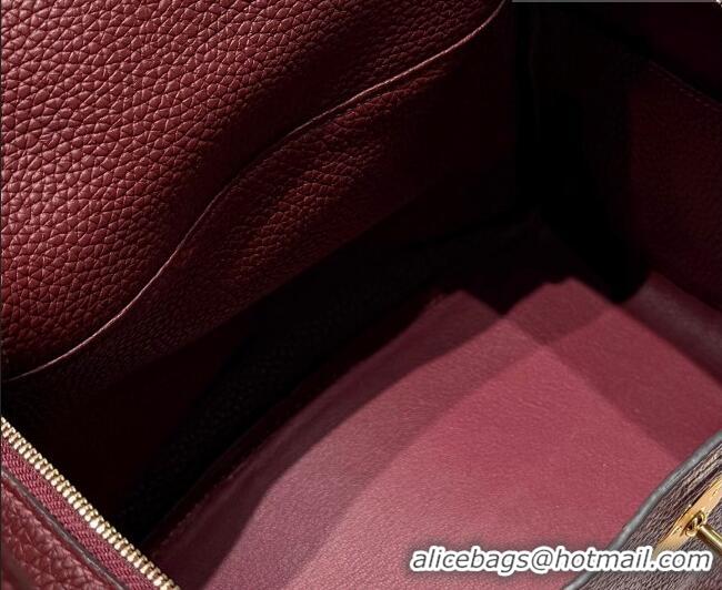 Trendy Design Hermes Lindy Bag 26cm in Clemence Leather 31012 Saddle Red 2026 (Half Handmade)