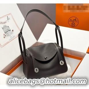 Luxury Cheap Hermes Lindy Bag 26cm in Clemence Leather 31012 Ebony 2026 (Half Handmade)