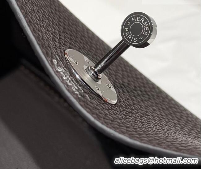 Luxury Cheap Hermes Lindy Bag 26cm in Clemence Leather 31012 Ebony 2026 (Half Handmade)