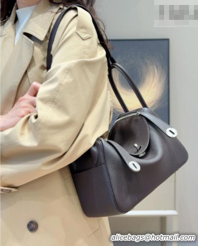 Luxury Cheap Hermes Lindy Bag 26cm in Clemence Leather 31012 Ebony 2026 (Half Handmade)