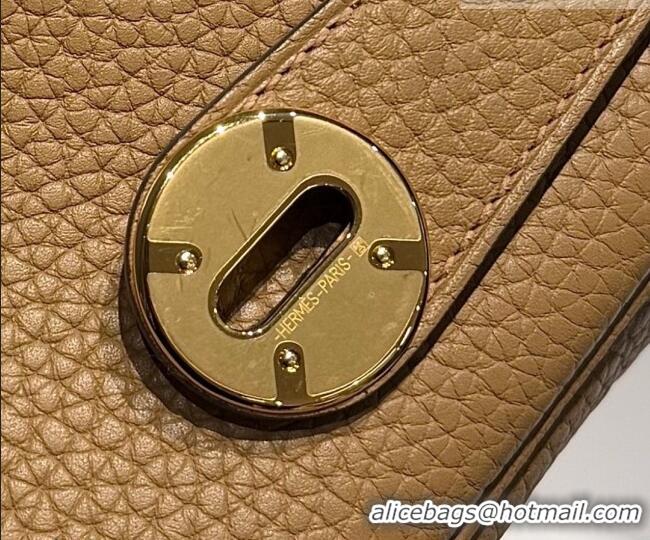 Luxury Discount Hermes Lindy Bag 26cm in Clemence Leather 31012 Biscuits Beige 2026 (Half Handmade)