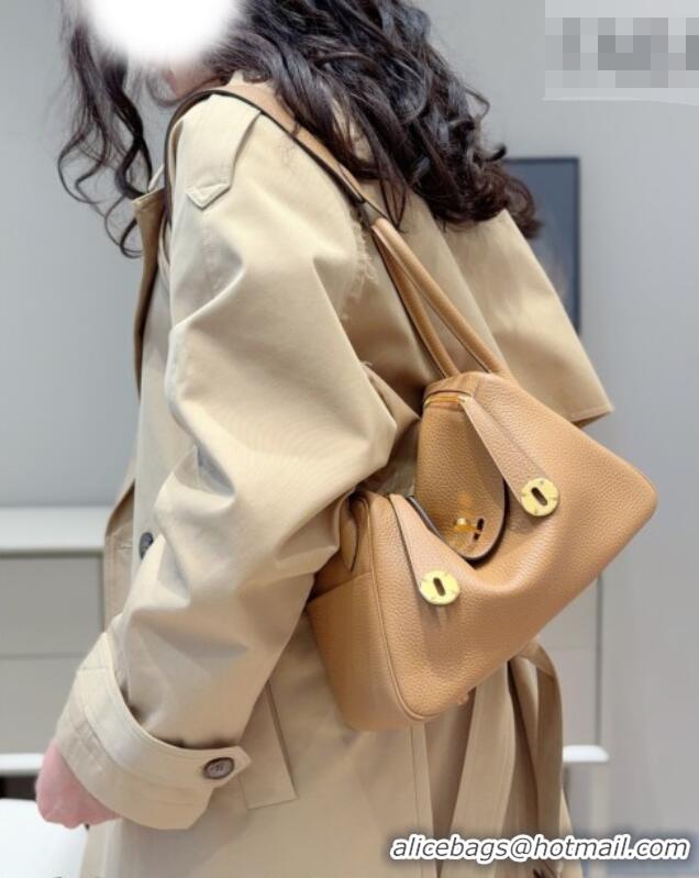 Luxury Discount Hermes Lindy Bag 26cm in Clemence Leather 31012 Biscuits Beige 2026 (Half Handmade)