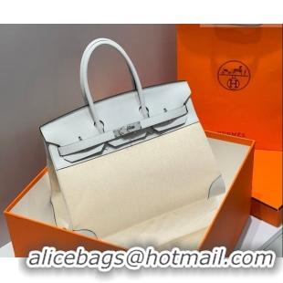 Trendy Design Hermes Birkin 35cm Bag in Canvas and Swift Calfskin Leather H0035 Puppet Grey 2026