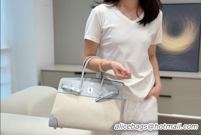 Trendy Design Hermes Birkin 35cm Bag in Canvas and Swift Calfskin Leather H0035 Puppet Grey 2026