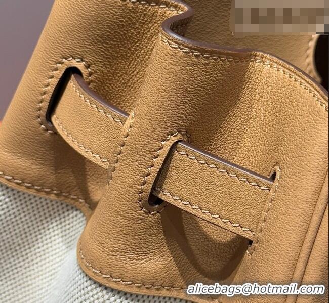 Good Looking Hermes Birkin 35cm Bag in Canvas and Swift Calfskin Leather H0035 Milk Tea 2026
