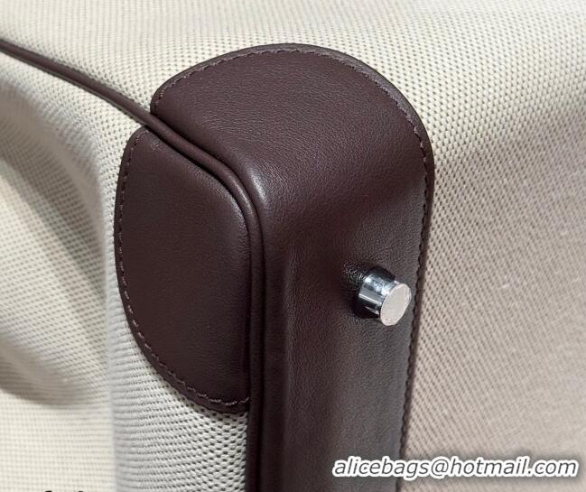 Traditional Discount Hermes Birkin 35cm Bag in Canvas and Swift Calfskin Leather H0035 Ebony 2026