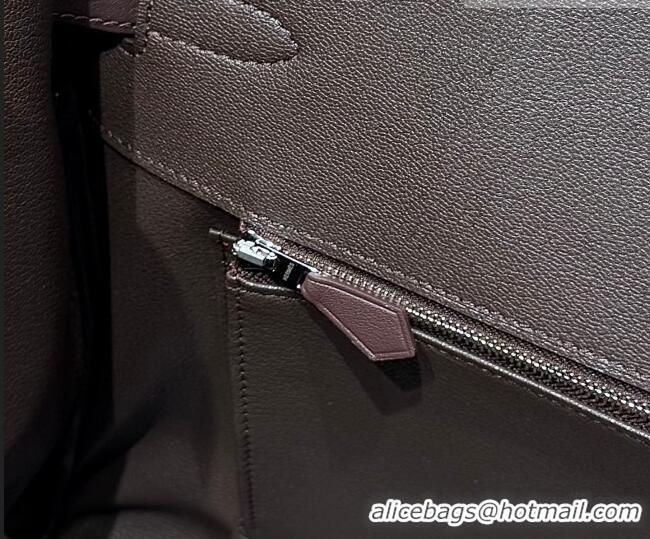 Traditional Discount Hermes Birkin 35cm Bag in Canvas and Swift Calfskin Leather H0035 Ebony 2026