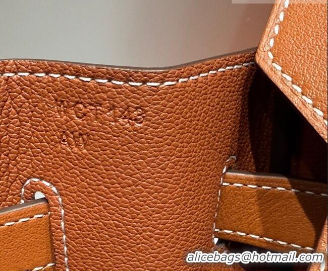 Top Design Hermes Birkin 35cm Bag in Canvas and Swift Calfskin Leather H0035 Brown/Silver 2026