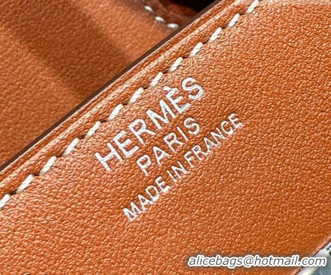 Top Design Hermes Birkin 35cm Bag in Canvas and Swift Calfskin Leather H0035 Brown/Silver 2026