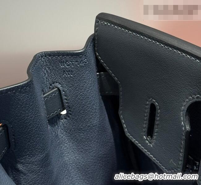 Best Quality Hermes Birkin 30cm Bag in Canvas and Swift Calfskin Leather H0030 Slate Grey/Silver 2026