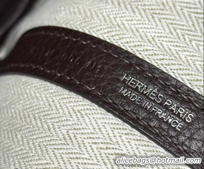 Market Sells Hermes Garden Party Mini Bag 23cm in Negonda Leather 31032 Ebony/Silver 2026 (Half Handmade)