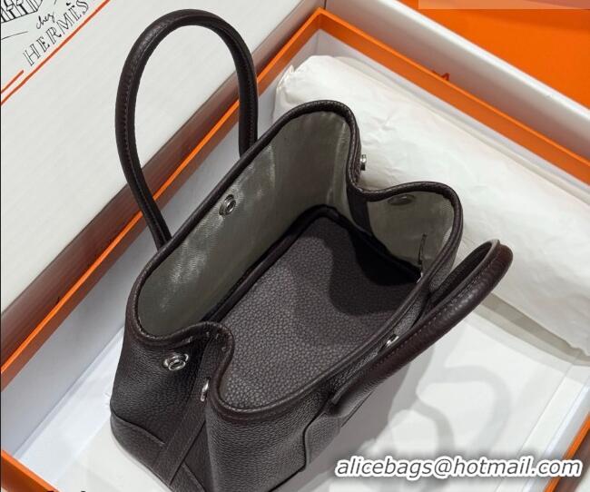 Market Sells Hermes Garden Party Mini Bag 23cm in Negonda Leather 31032 Ebony/Silver 2026 (Half Handmade)