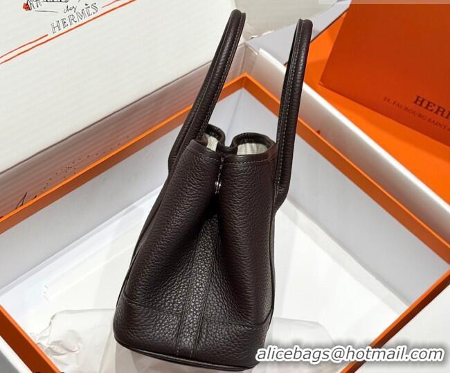 Market Sells Hermes Garden Party Mini Bag 23cm in Negonda Leather 31032 Ebony/Silver 2026 (Half Handmade)