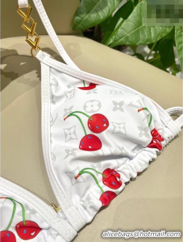 ​Promotional Louis Vuitton LV x TM Cerise Cherry Bikini Set 0721 White 2025