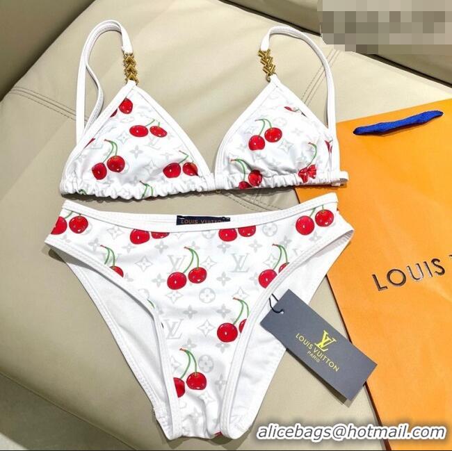​Promotional Louis Vuitton LV x TM Cerise Cherry Bikini Set 0721 White 2025