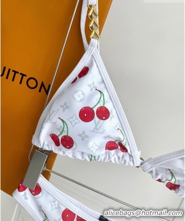 ​Promotional Louis Vuitton LV x TM Cerise Cherry Bikini Set 0721 White 2025
