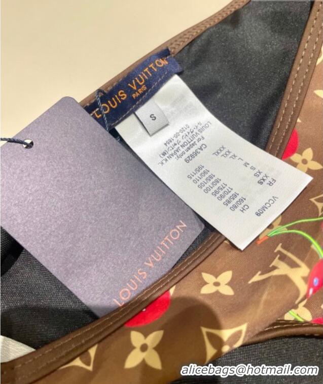 ​Inexpensive Louis Vuitton LV x TM Cerise Cherry Bikini Set 0721 Brown 2025