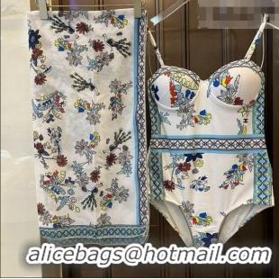 ​Top Design Chanel Printed Swimsuit 0723 White 2025