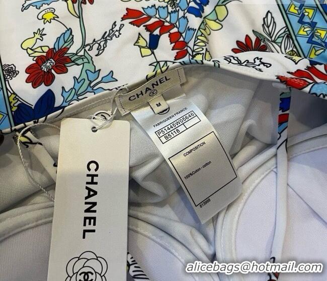 ​Top Design Chanel Printed Swimsuit 0723 White 2025