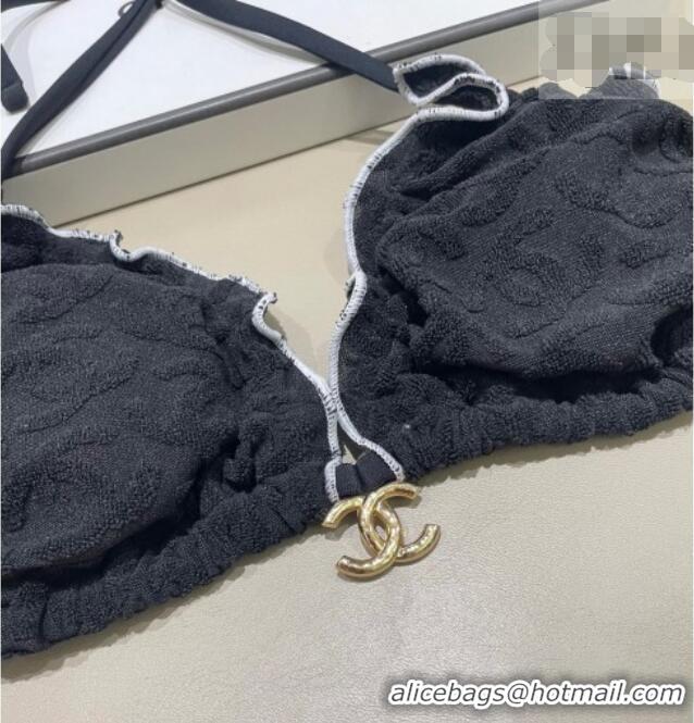 Top Quality Chanel CC Allover Bikini 0723 Black 2025