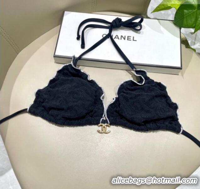 Top Quality Chanel CC Allover Bikini 0723 Black 2025