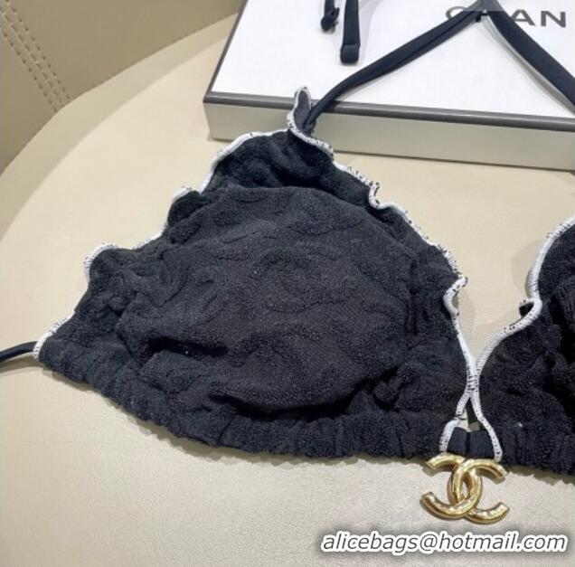 Top Quality Chanel CC Allover Bikini 0723 Black 2025