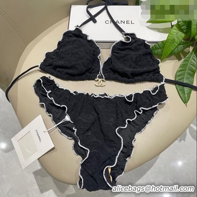 Top Quality Chanel CC Allover Bikini 0723 Black 2025