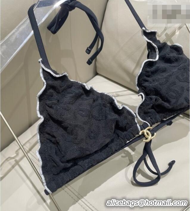 Top Quality Chanel CC Allover Bikini 0723 Black 2025