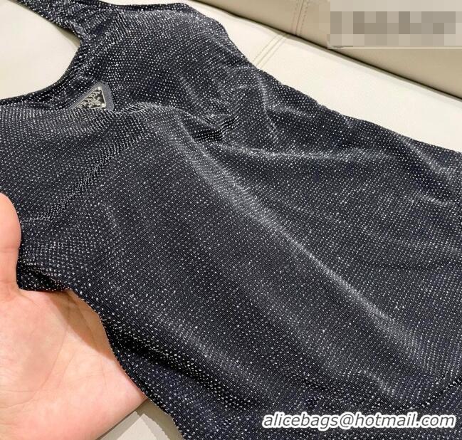 ​Top Grade Prada Shiny Swimsuit 0723 Black 2025