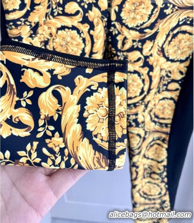 ​Best Product Versace Yoga Activewear Set 1112 Yellow/Black 2025