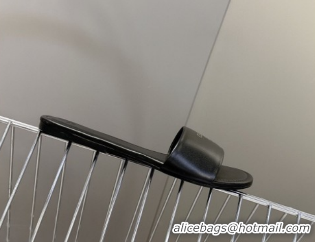 Grade Quality Celine Coast Flat Slides Sandal in Lambskin Leather 0227010 Black 2026