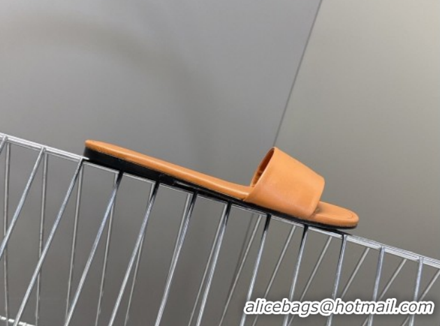 Charming Celine Coast Flat Slides Sandal in Lambskin Leather Sahara 0227012 2026