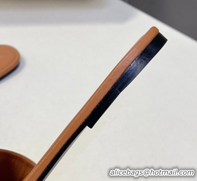 Charming Celine Coast Flat Slides Sandal in Lambskin Leather Sahara 0227012 2026