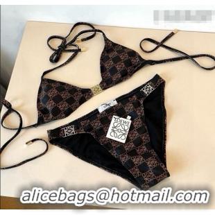 Good Quality Loewe Anagram Bikini 0722 Brown/Black 2025