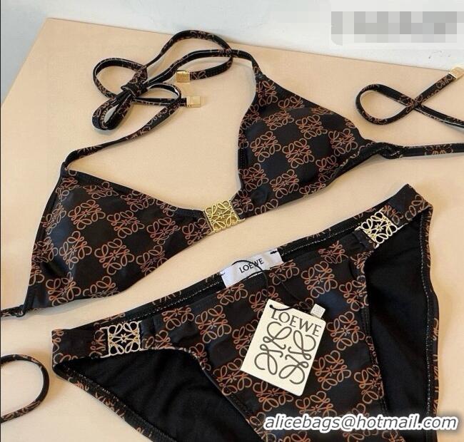 Good Quality Loewe Anagram Bikini 0722 Brown/Black 2025
