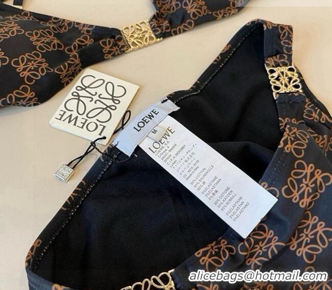 Good Quality Loewe Anagram Bikini 0722 Brown/Black 2025