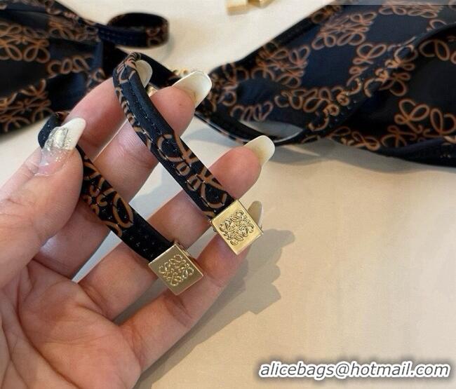 Good Quality Loewe Anagram Bikini 0722 Brown/Black 2025