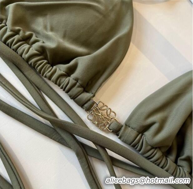 ​Best Quality Loewe Bikini with Lace-up 0723 Green 2025