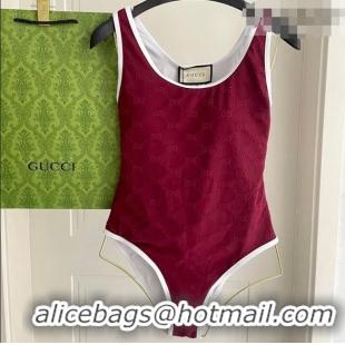 ​Famous Brand Gucci GG Swimsuit 0723 Red 2025
