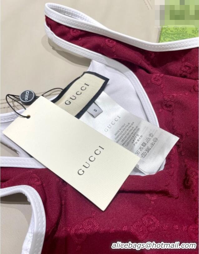 ​Famous Brand Gucci GG Swimsuit 0723 Red 2025