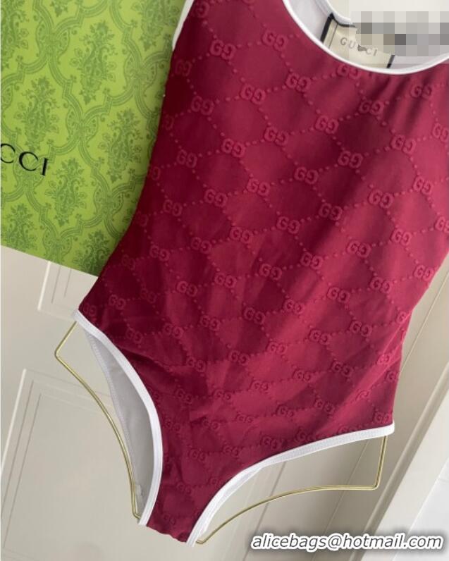 ​Famous Brand Gucci GG Swimsuit 0723 Red 2025