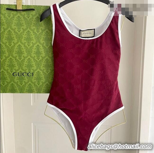 ​Famous Brand Gucci GG Swimsuit 0723 Red 2025