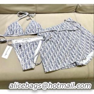 ​Buy Discount Dior Oblique Bikini and Shorts Set 0723 Blue 2025