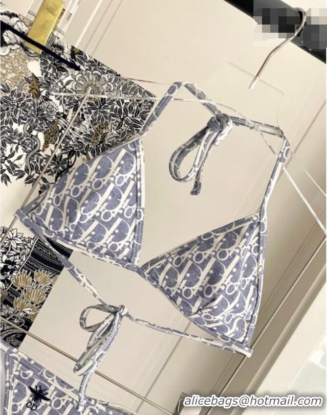 ​Buy Discount Dior Oblique Bikini and Shorts Set 0723 Blue 2025