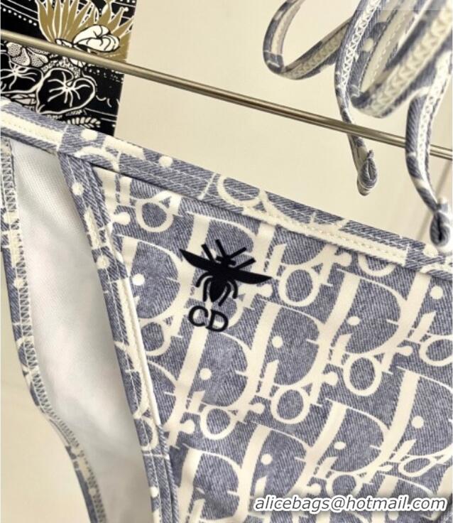 ​Buy Discount Dior Oblique Bikini and Shorts Set 0723 Blue 2025