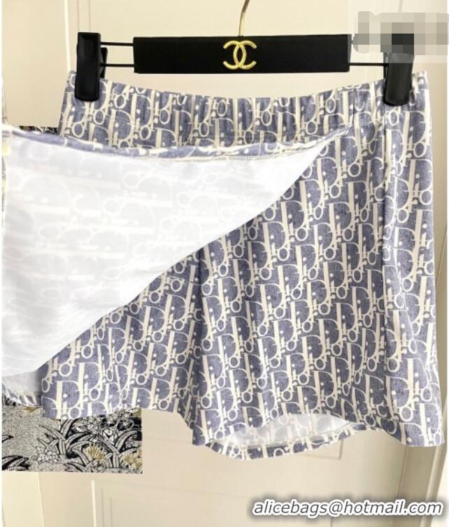 ​Buy Discount Dior Oblique Bikini and Shorts Set 0723 Blue 2025